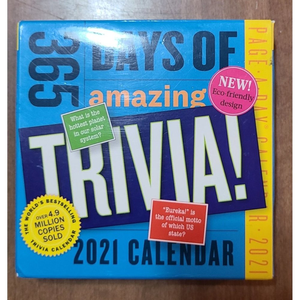 365 Days of Amazing Trivia! page-a-day 2021 desk calendar Workman MIB facts IQ